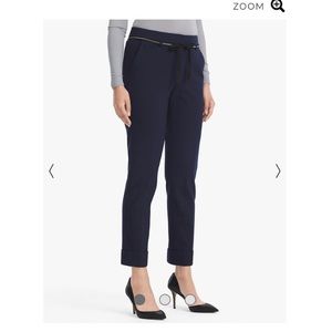 WHBM PONTE GIRLFRIEND PANTS navy